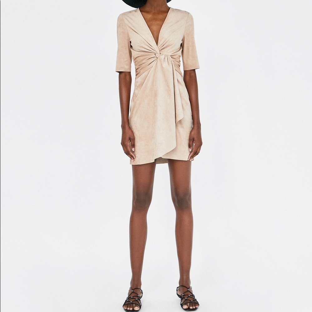 Zara Beige Suede Dress - size small